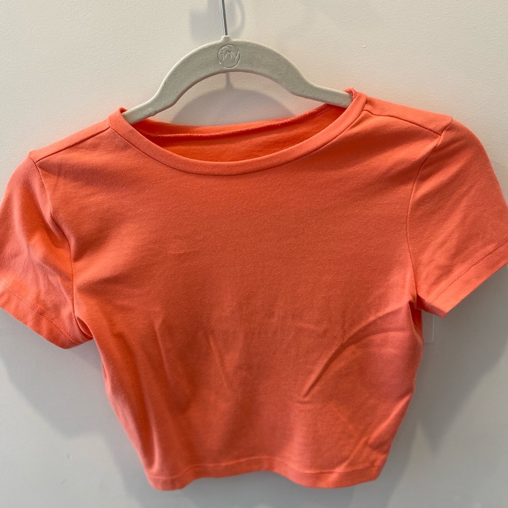 Orange crop top